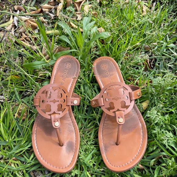 TORY BURCH Miller Sandals Vintage Vachetta size 8.5 - Picture 5 of 11